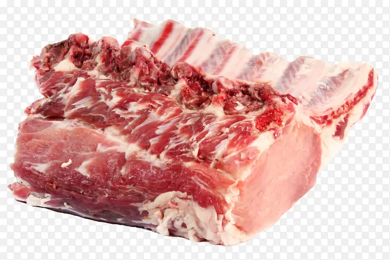 生猪肉排骨肉照片