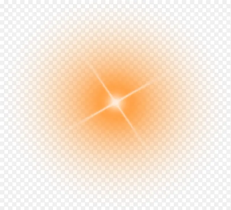 光效透明光效橙色星星光团