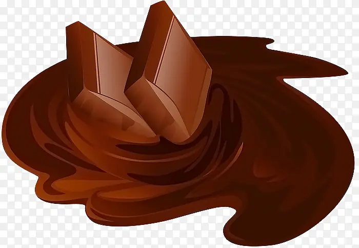 插画丝滑巧克力