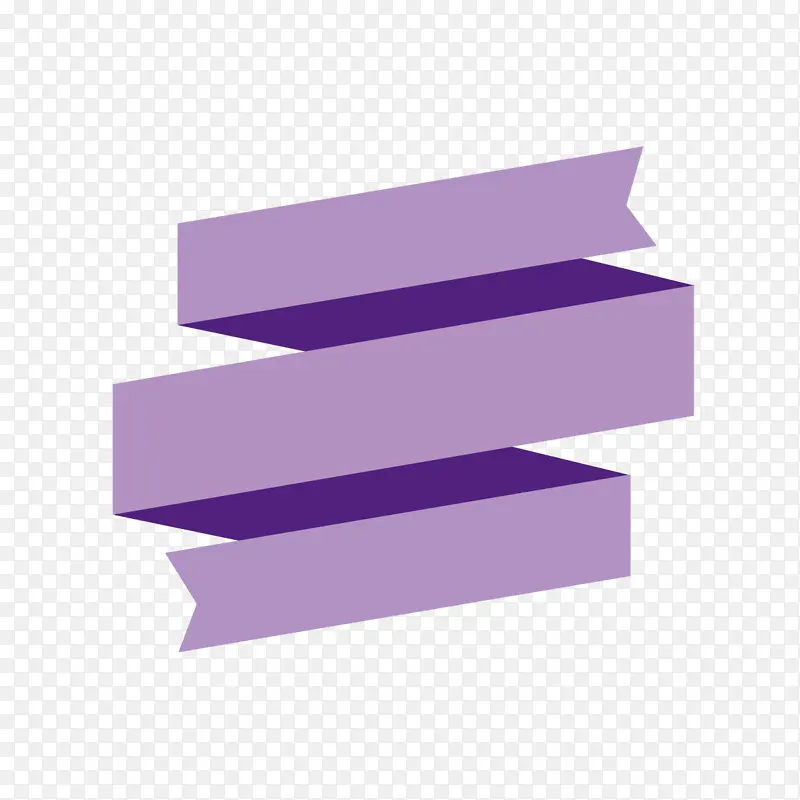 紫色彩色矢量标题彩带