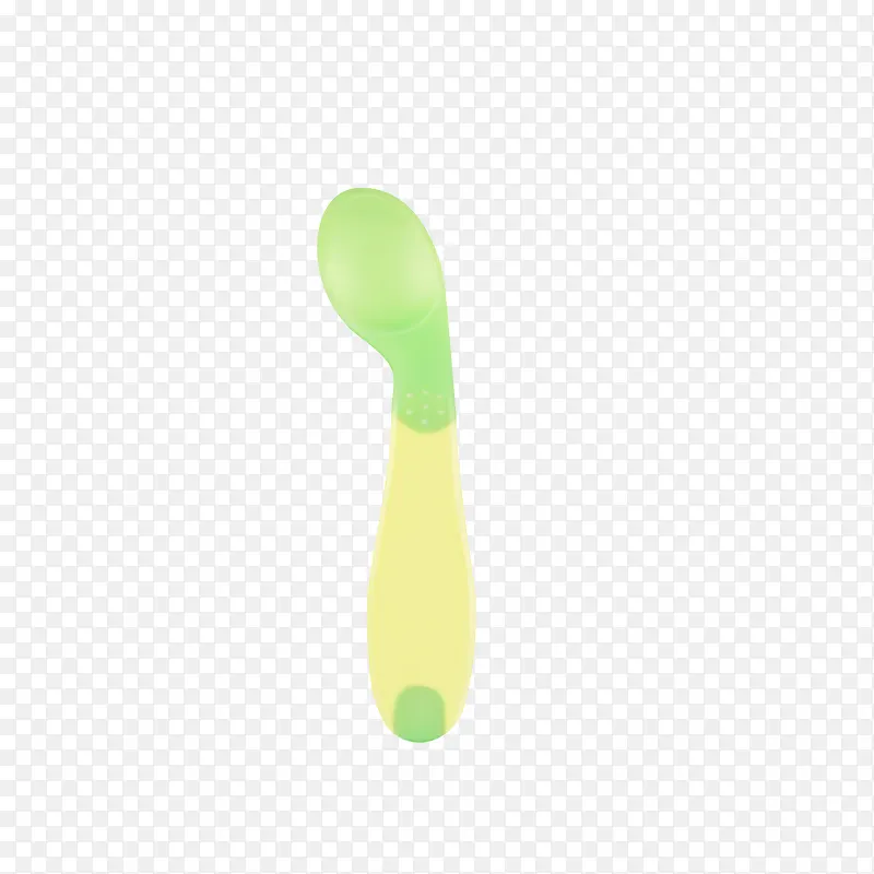 绿色弯的勺子