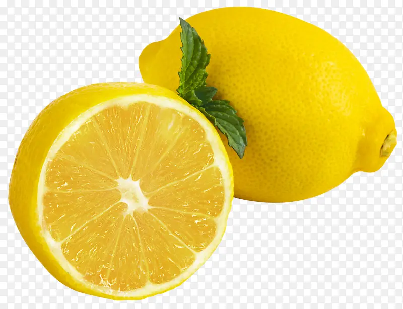 绿叶柠檬水果图片高清素材