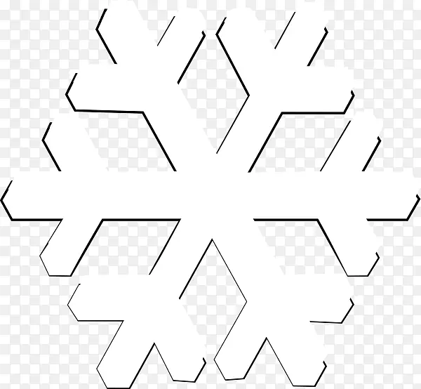 一片雪花白色纯色几何形状
