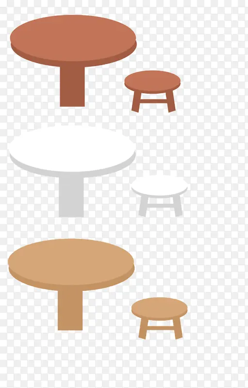 桌子 椅子 棕色 复古可爱