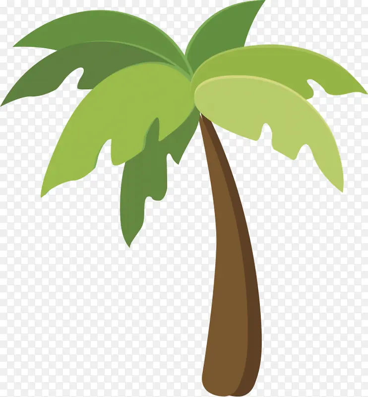 卡通仿真椰子树