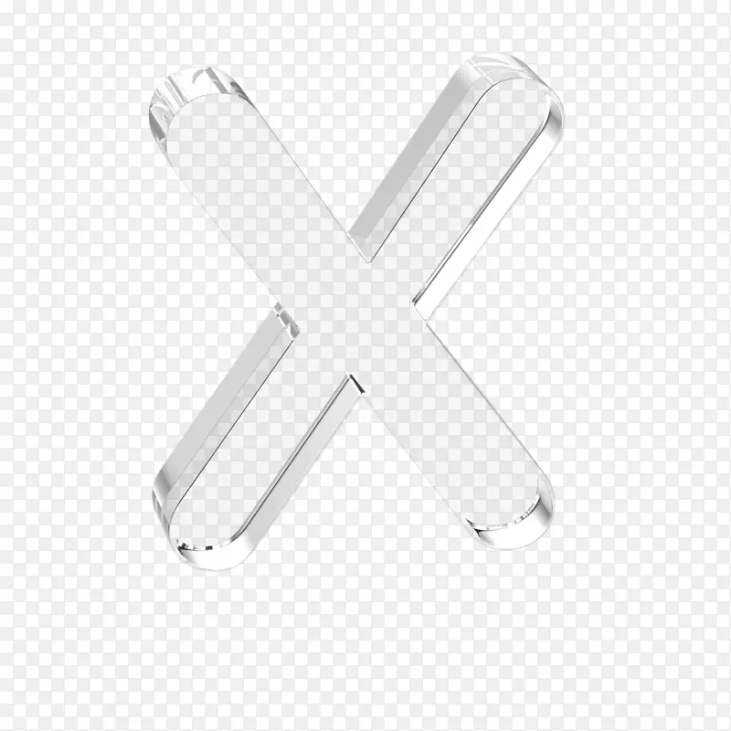 立体水晶透明字母xx