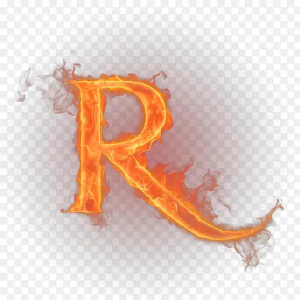 火焰效果字母R