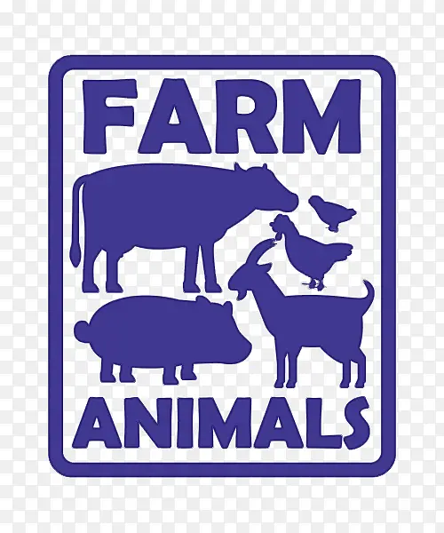 农场动物手绘简画