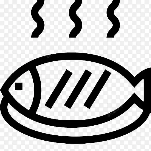 烤鱼烧烤鱼盘子里的鱼上色冒热气