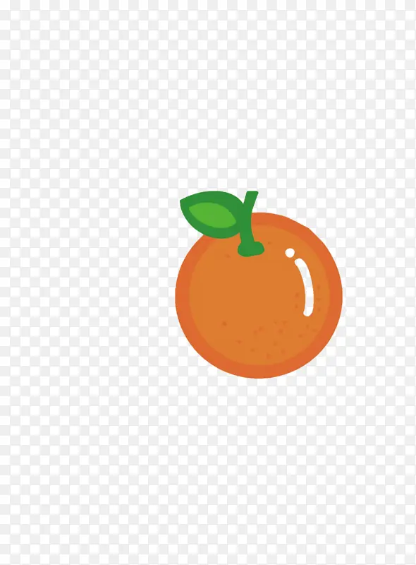 圆橙子水果元素