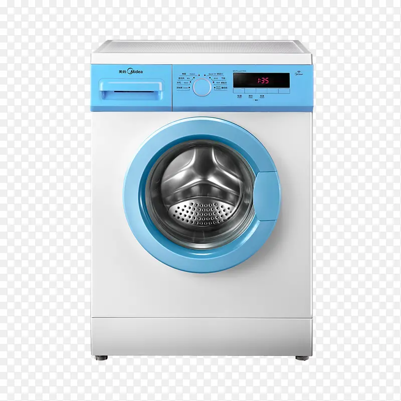 美的蓝色滚筒洗衣机