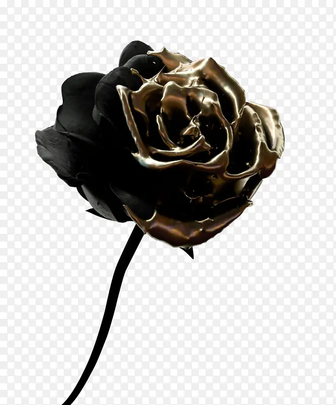 黑色金属质感玫瑰