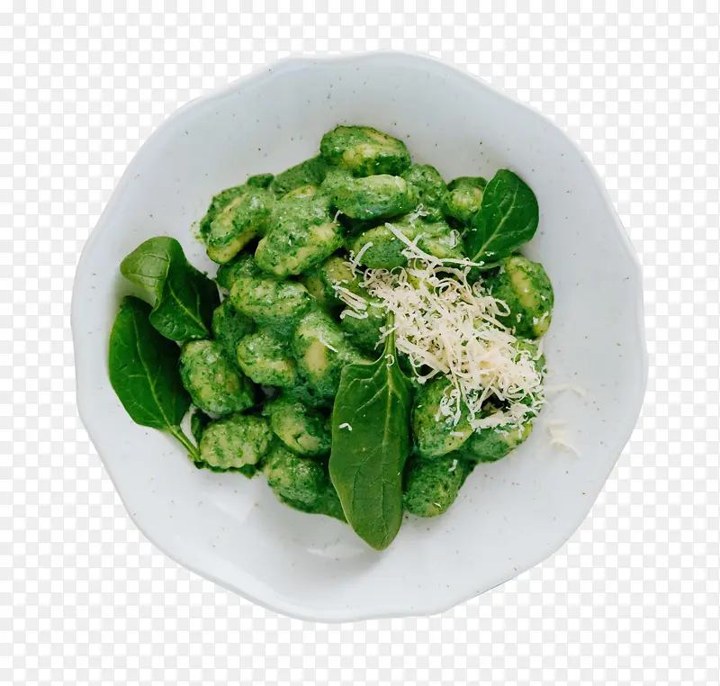 一盘绿色的蔬菜沙拉
