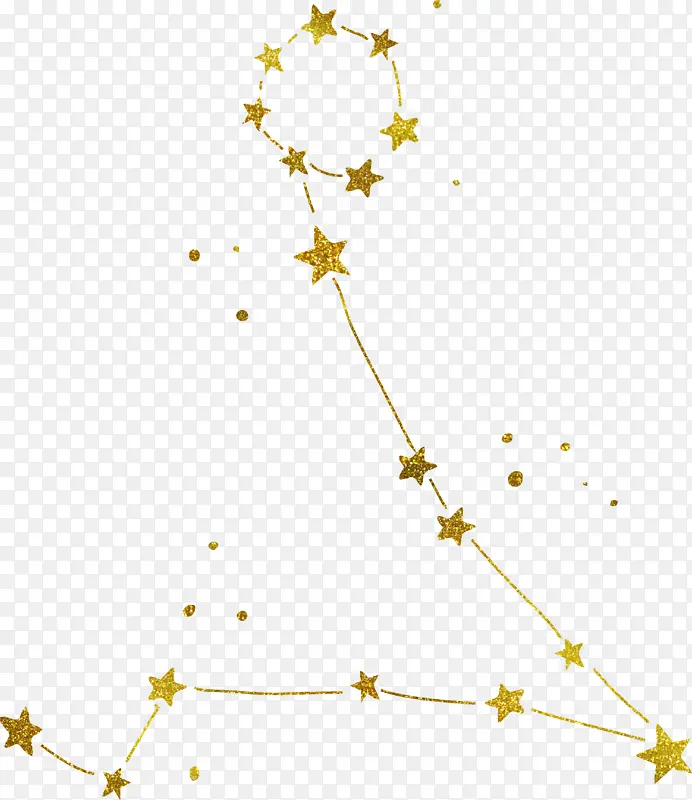 烫金星座星星元素图
