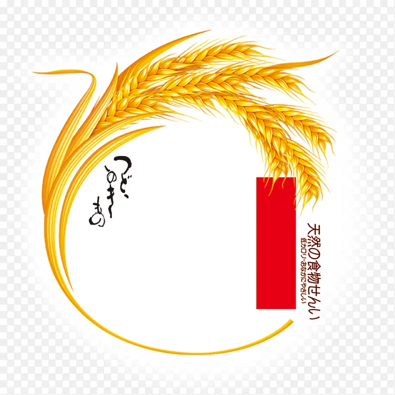 小麦圆形边框