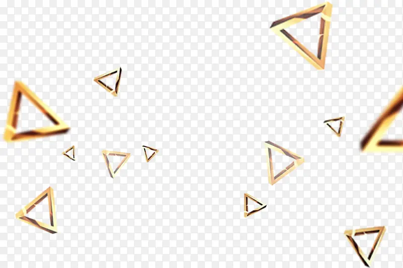 金色三角形几何装饰