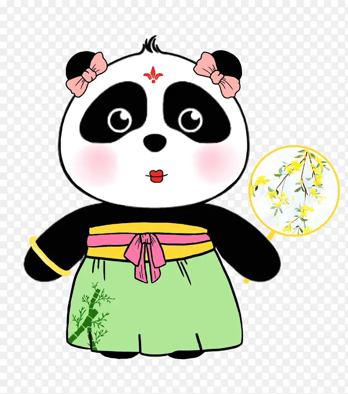 插画熊猫IP形象