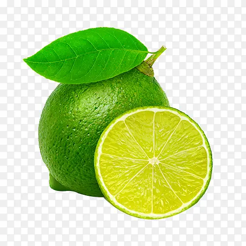 青柠檬柠檬片柠檬绿色水果新鲜鲜榨