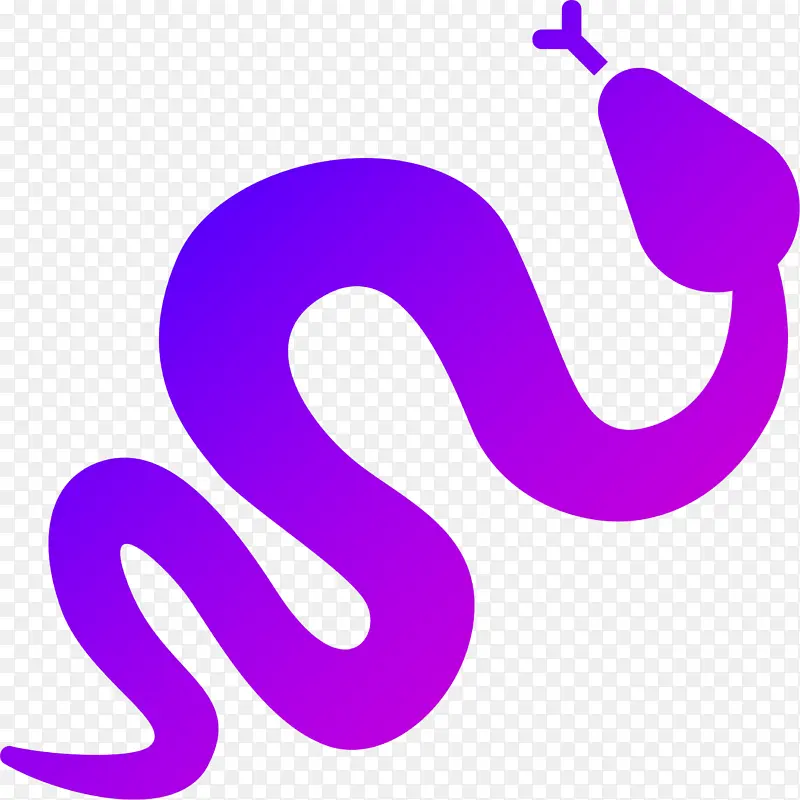 蓝紫色，渐变，蛇，矢量，放大，方便
