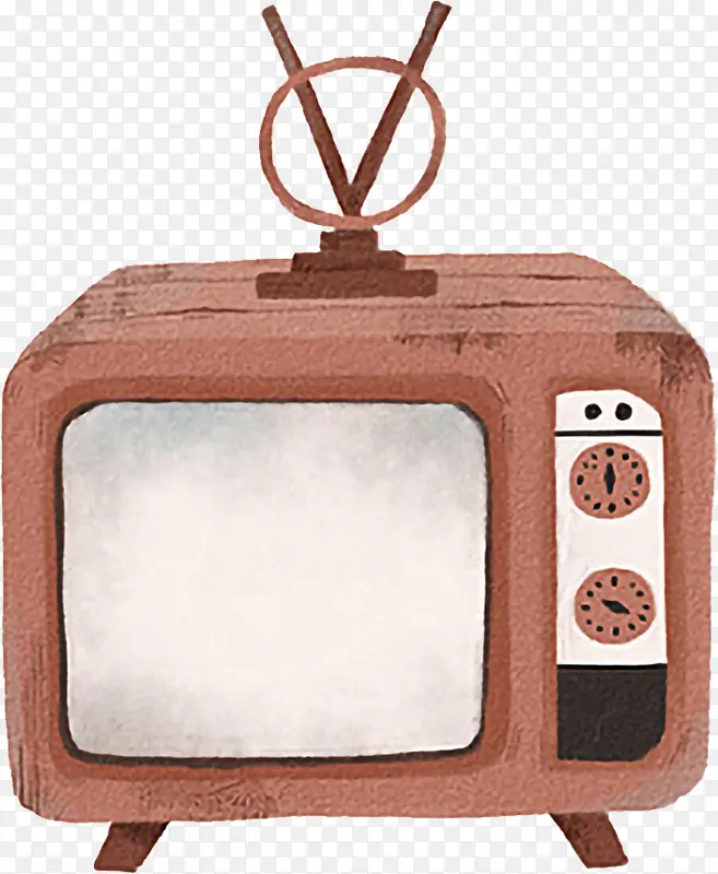 手绘复古工具元素电视