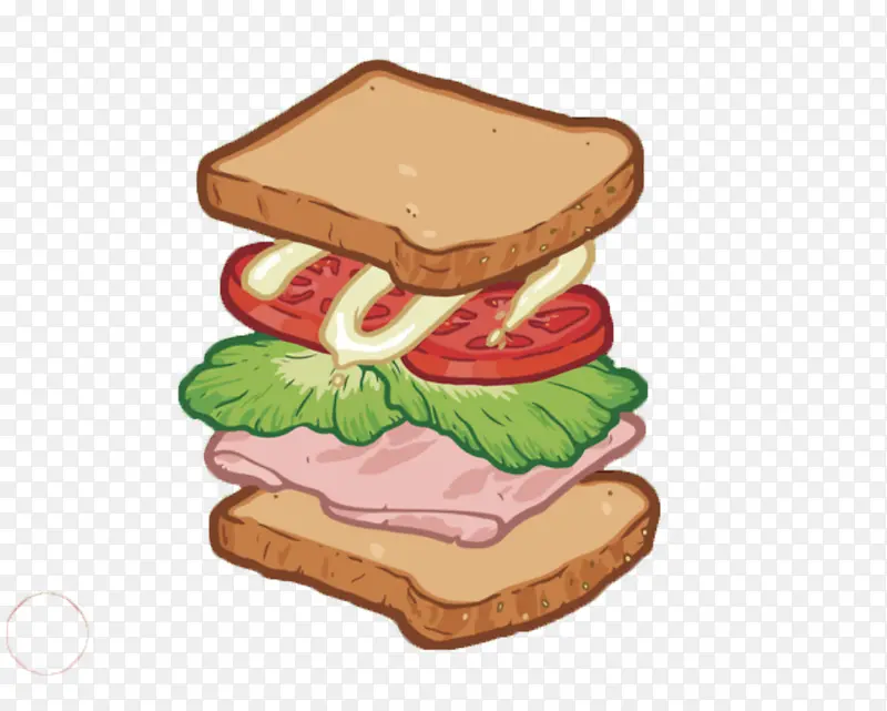 三明治手绘的