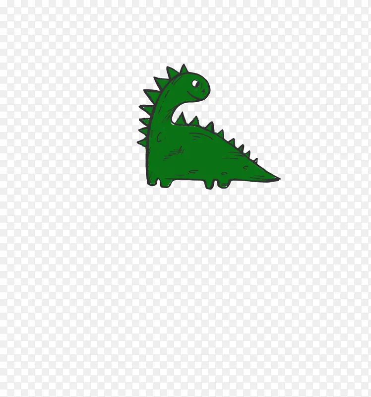 手绘线稿恐龙