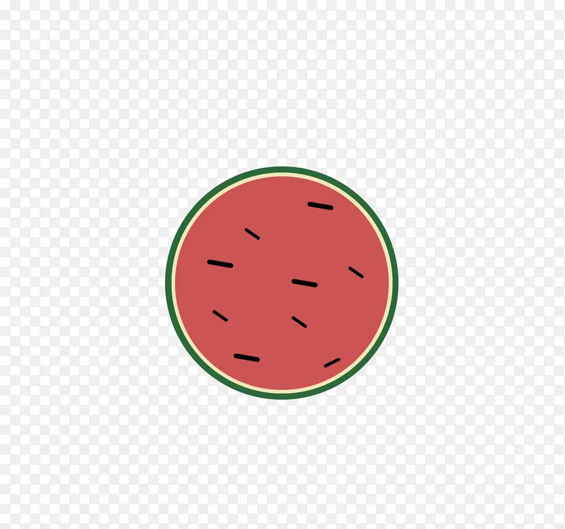 圆圆的红色西瓜