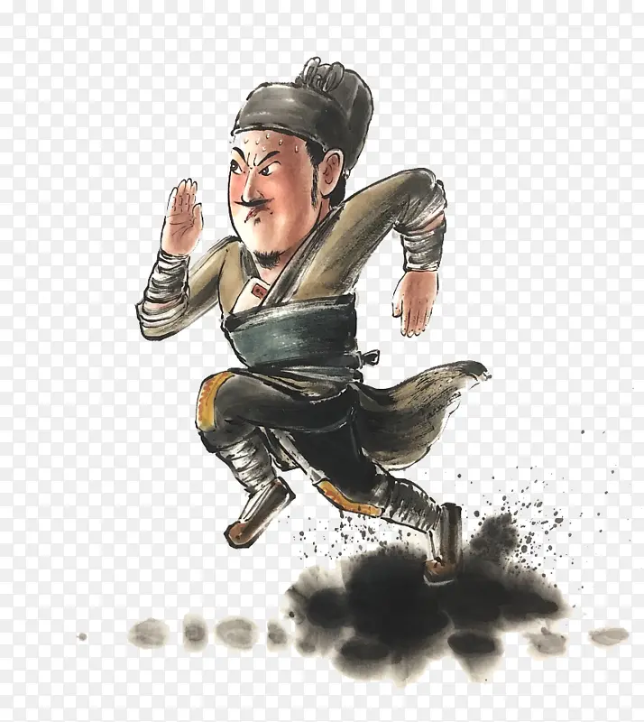 手绘卡通水浒英雄神行太保