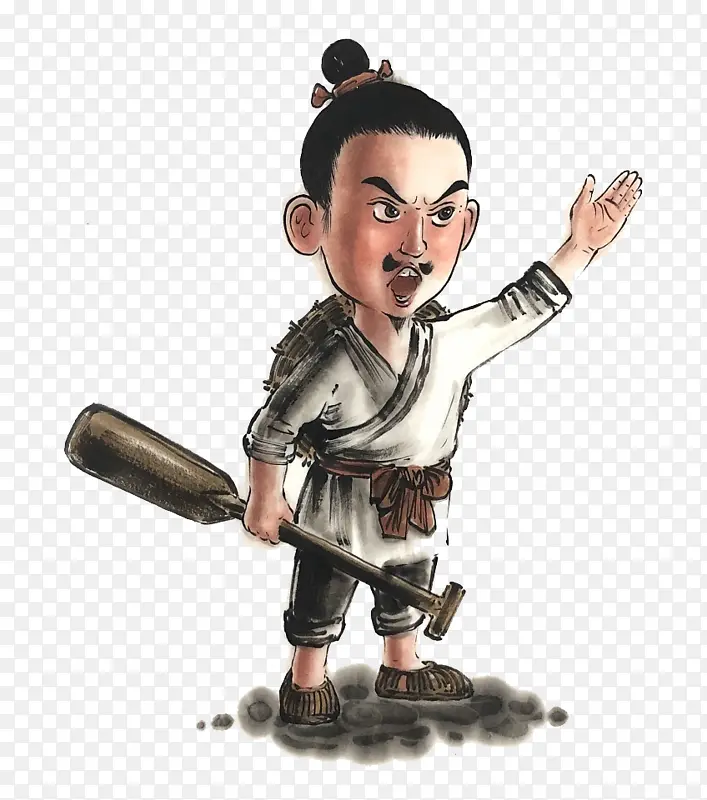 手绘卡通水浒英雄张顺PNG图片素材下载_图片编号qzvvlbel-免抠素材网