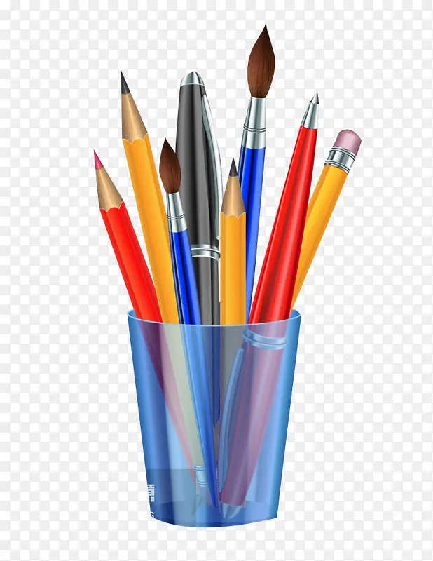 笔筒笔写字颜色