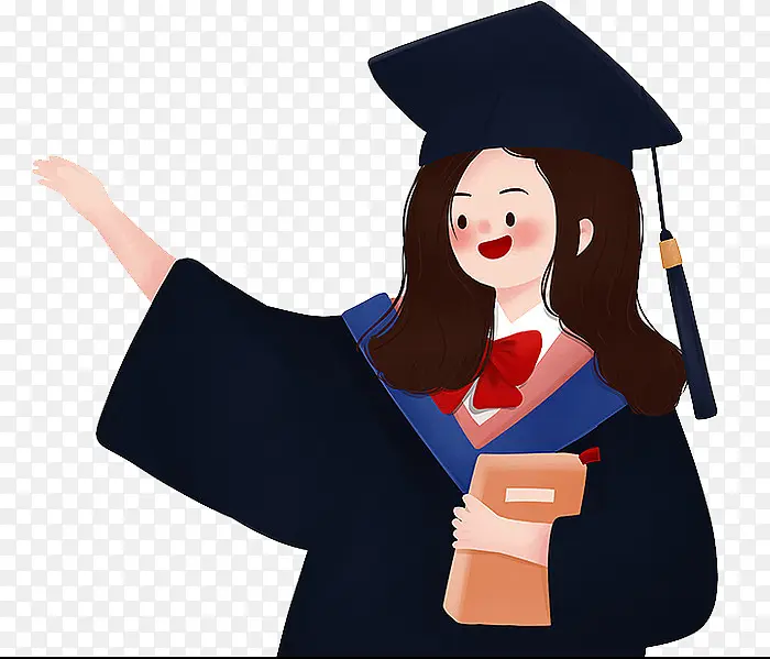 原创学士服毕业季元素