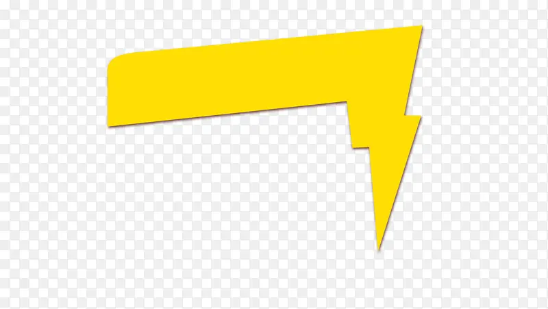 黄色闪电带标题框