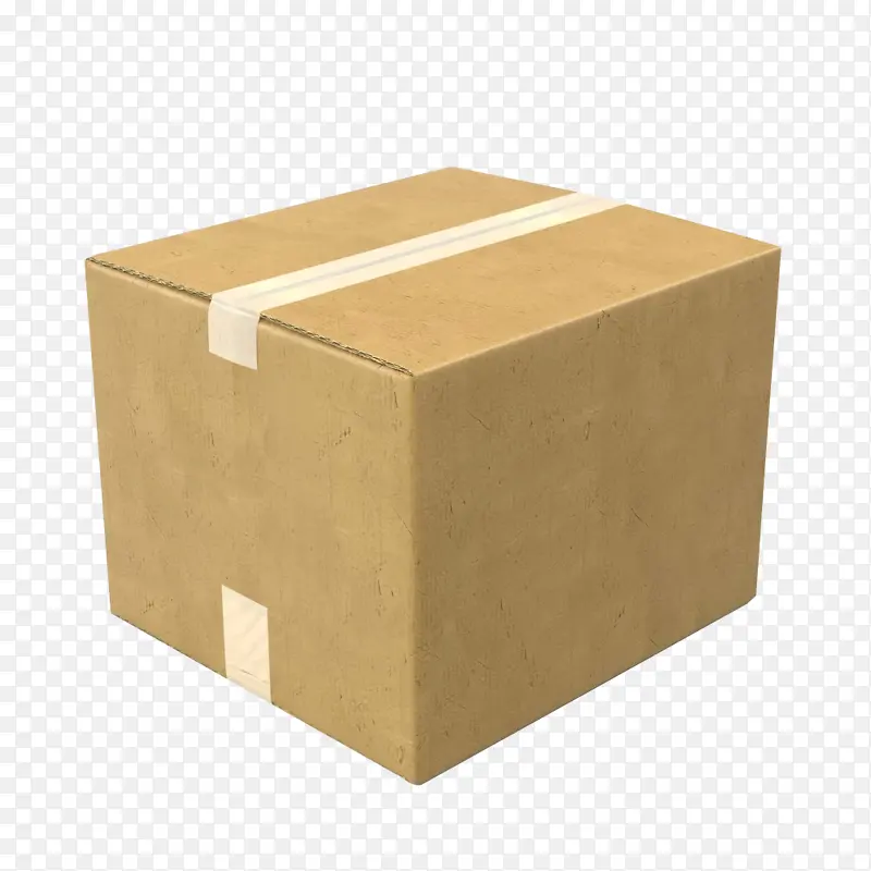 一个纸箱盒子透明图