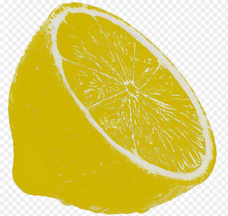 柠檬黄色一半