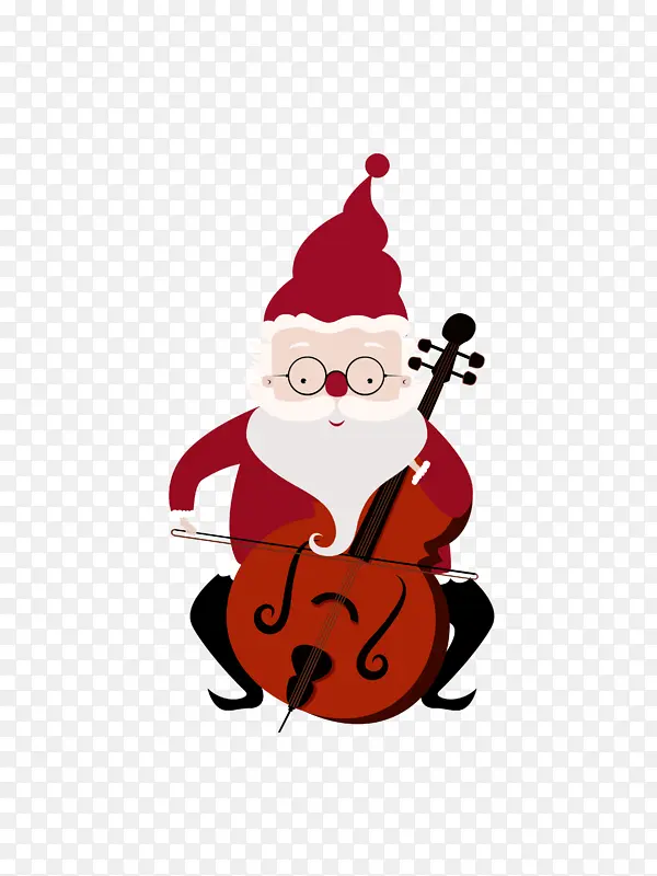拉小提琴的圣诞老人