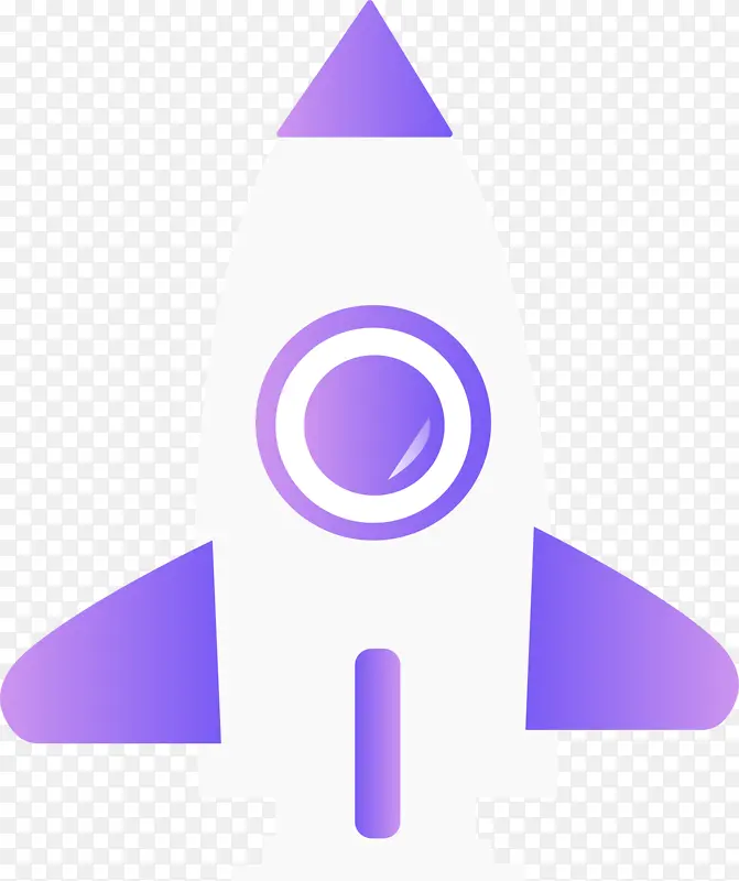 紫色火箭几何圆形