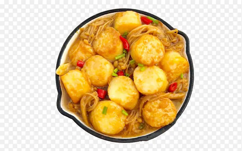 金针菇日本豆腐 小炒菜