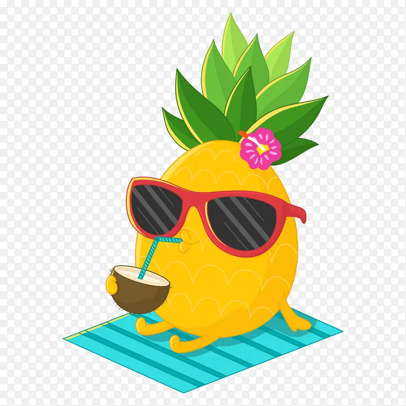 一个度假中的菠萝