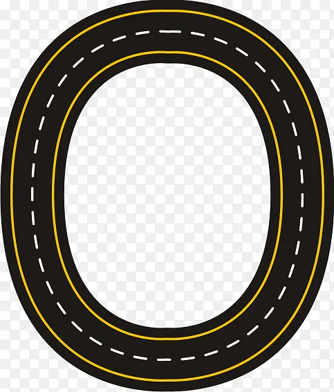 创意公路字母O