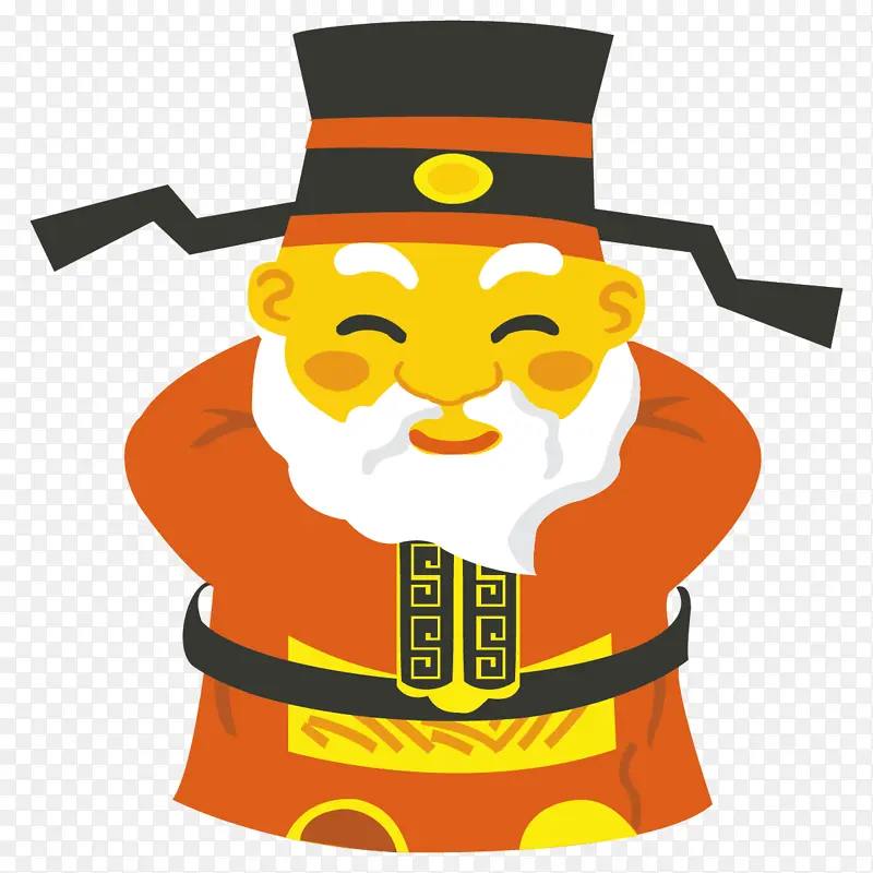 春节元素 新年 传统文化 财神 剪纸
