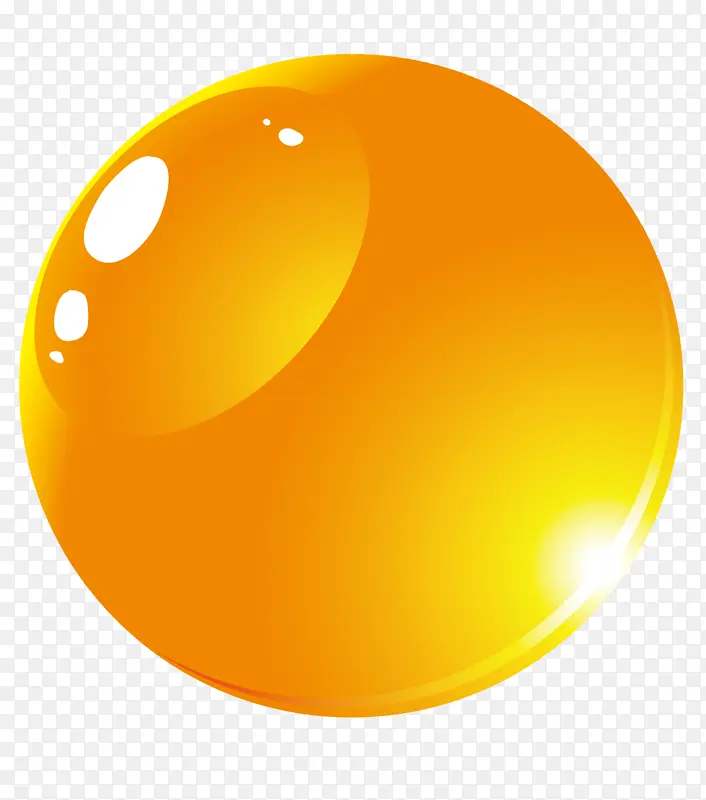 黄色晶体 球体 橙汁效果
