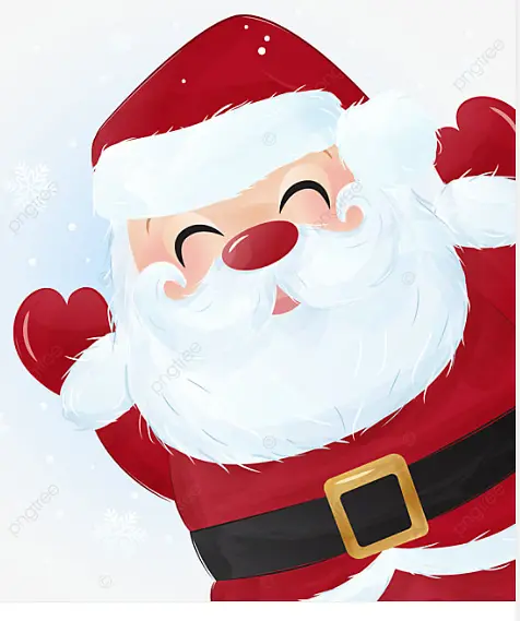 聖誕老人紅色帽子白色鬍子