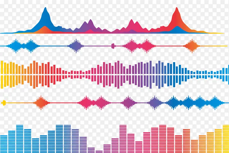 五彩斑斓波形图标