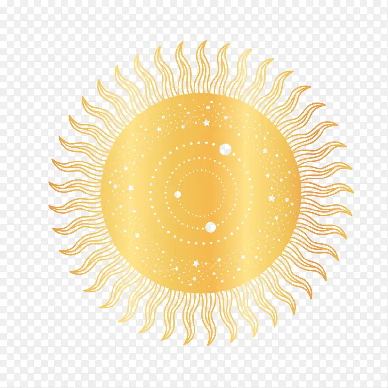 金色太阳免抠图标
