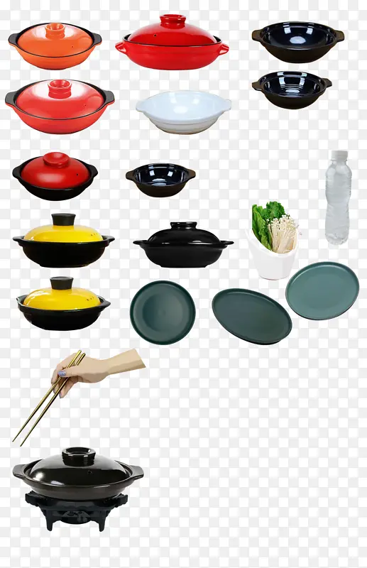 盘子，锅，环保油，小火锅