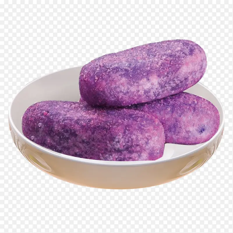 带盘子的紫薯豌豆派