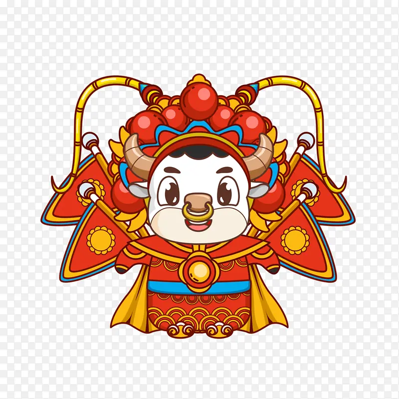 新年牛元素素材PNG图片素材下载_图片编号qvrrxmrd-免抠素材网