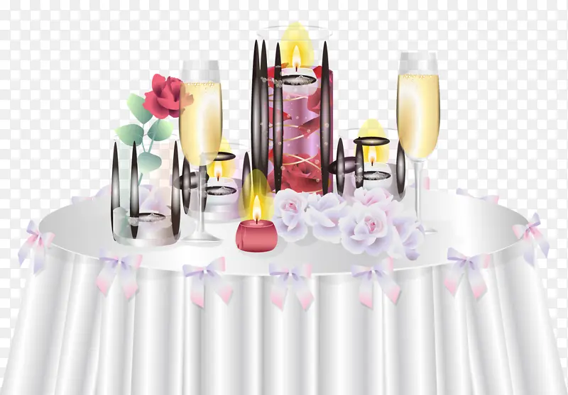 浪漫情人节餐桌