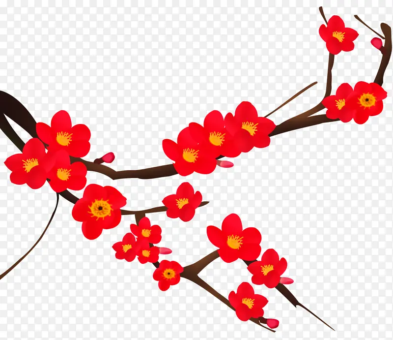 红梅花