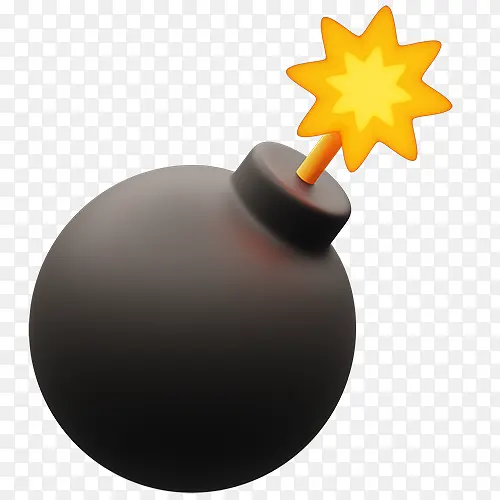 游戏3d图标炸弹爆炸